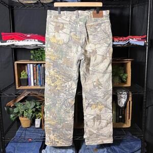 Vintage Y2K Wrangler Realtree Camo Pants Blanket Lined Baggy Skater Camouflage